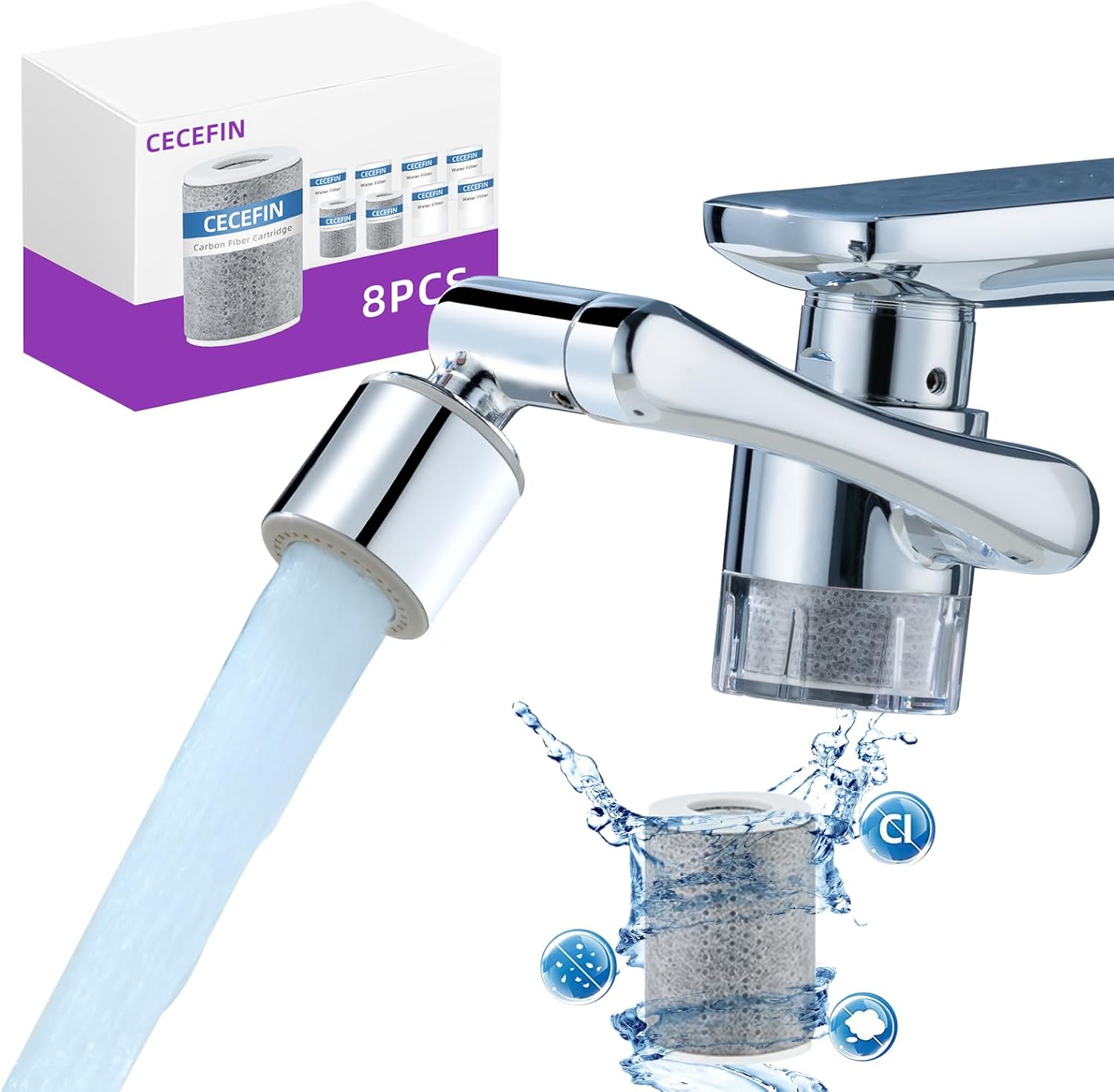 CECEFIN Water-Filter for Sink-Faucet